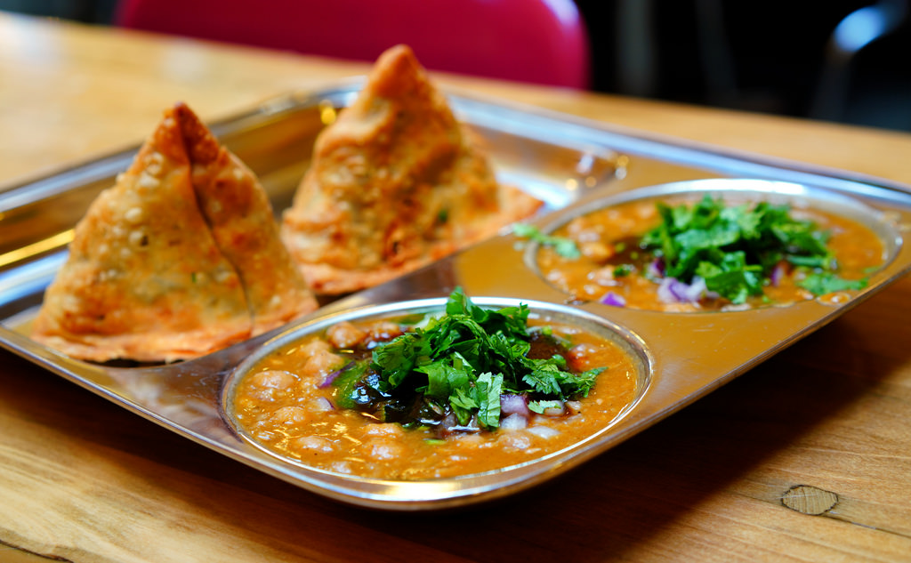 Samosas and Indian food; Gerrard Street