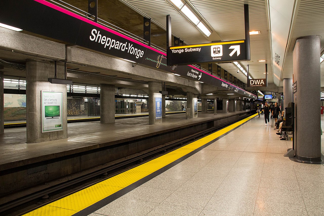 Image of Yonge-Sheppard subway station in North York, Toronto.