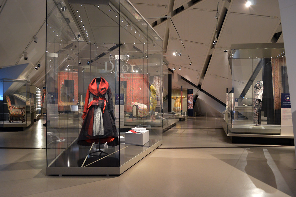 Clothing display at Royal Ontario Museum in Bloor-Yorkville, Toronto.