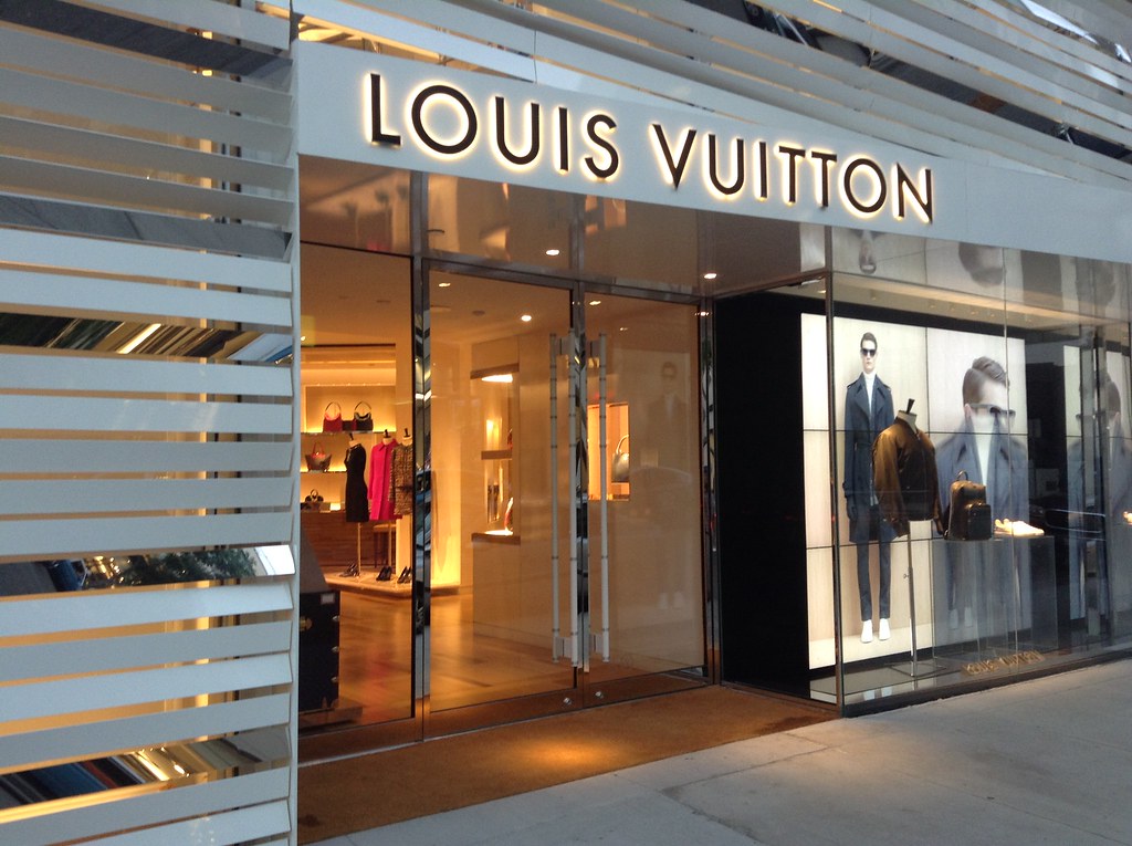 Louis Vuitton storefront.