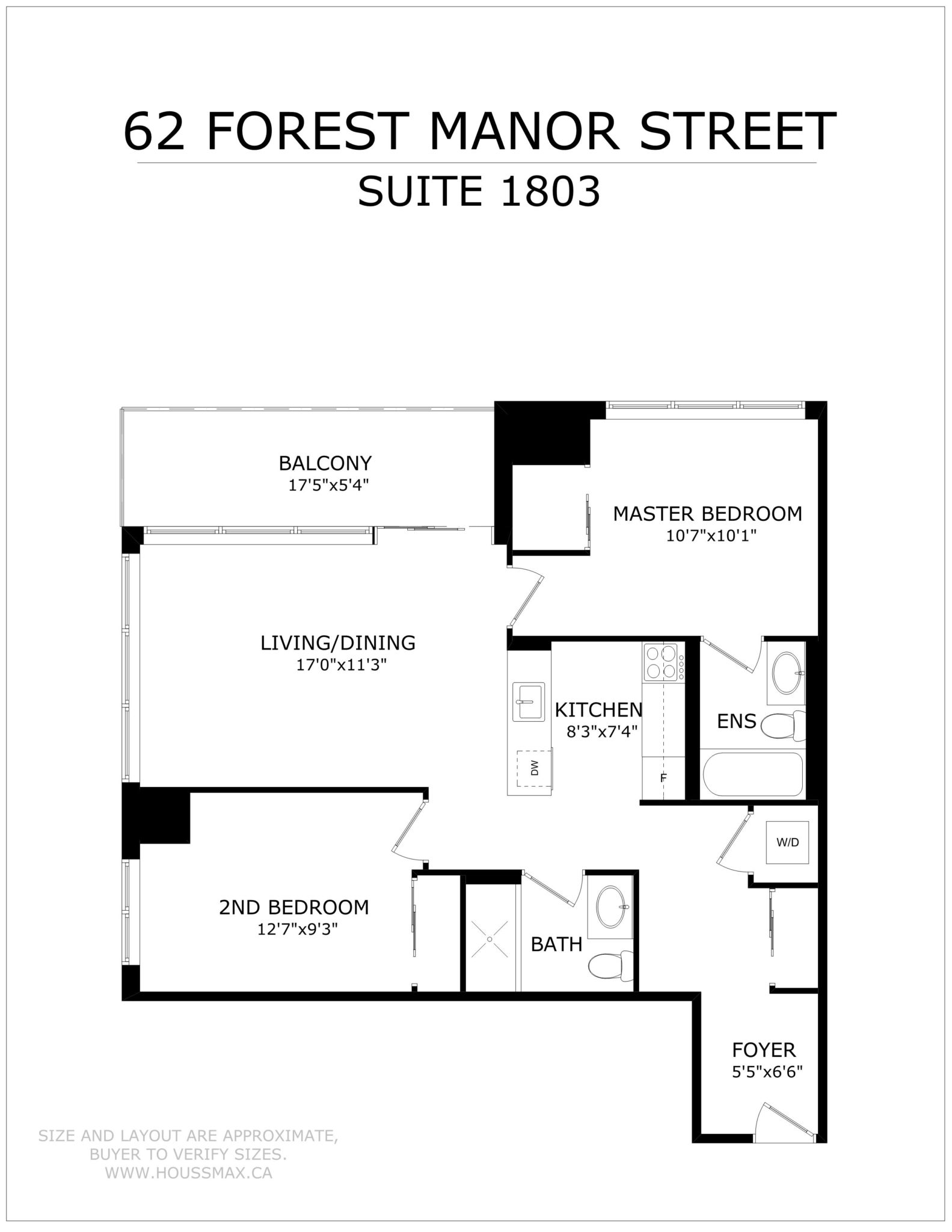 Floor Plans for 62 Forest Manor Rd Unit 1803, Toronto.