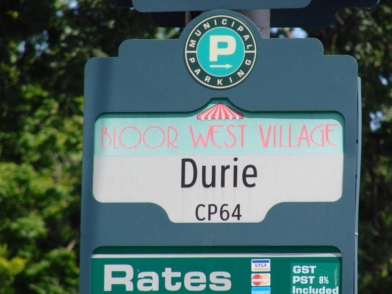 Bloor West Village sign.