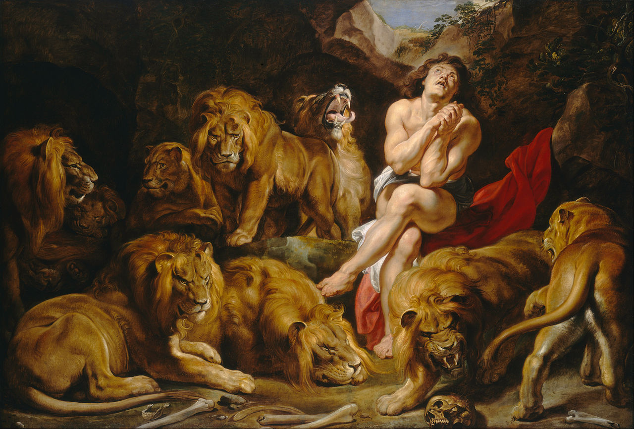 Peter Paul Rubens painting of Daniel in the Lions Den.