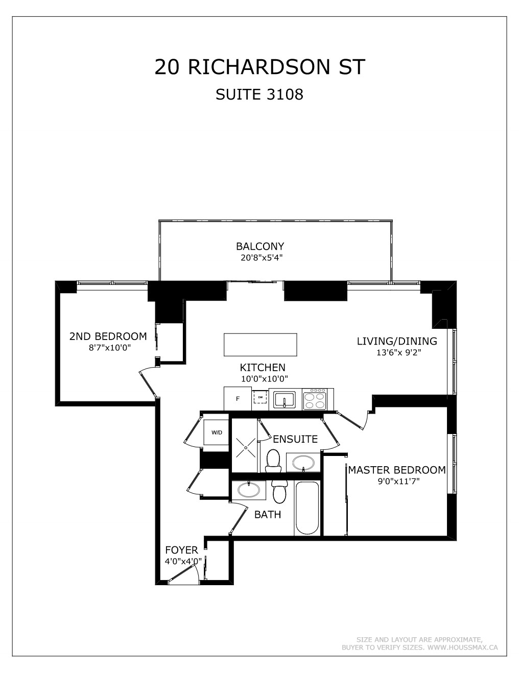 Floor Plans 20 Richardson St Unit 3108 1 20 Richardson St Unit 3108 – Floor Plans