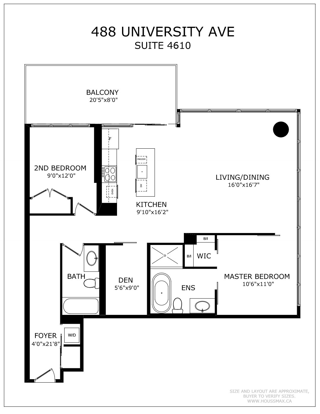 488 University Ave. Unit 4610 Floor Plans Floor plans for 488 University Ave 4610