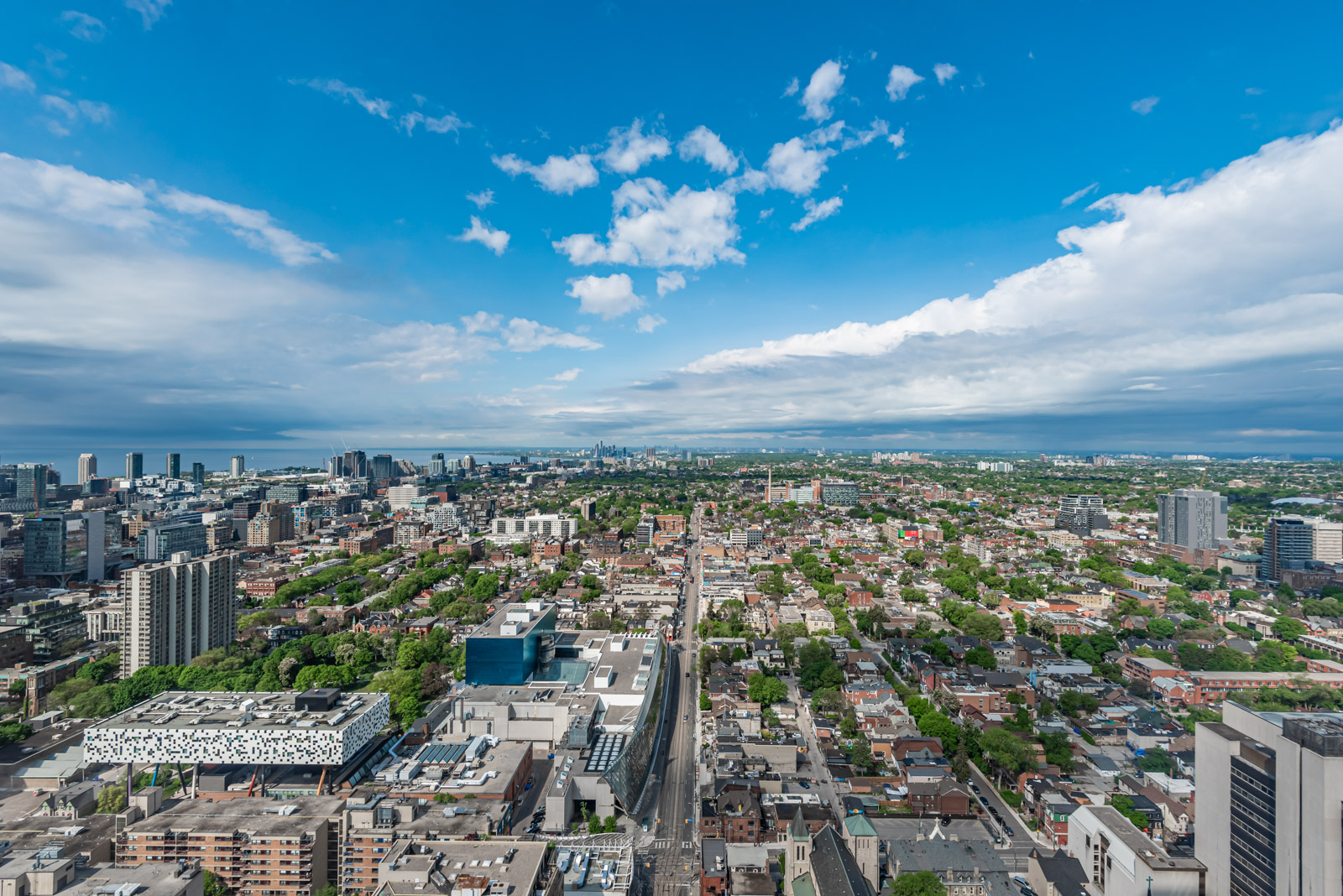downtown toronto grange park aerial view Grange Park from balcony of 488 University Ave 4610.