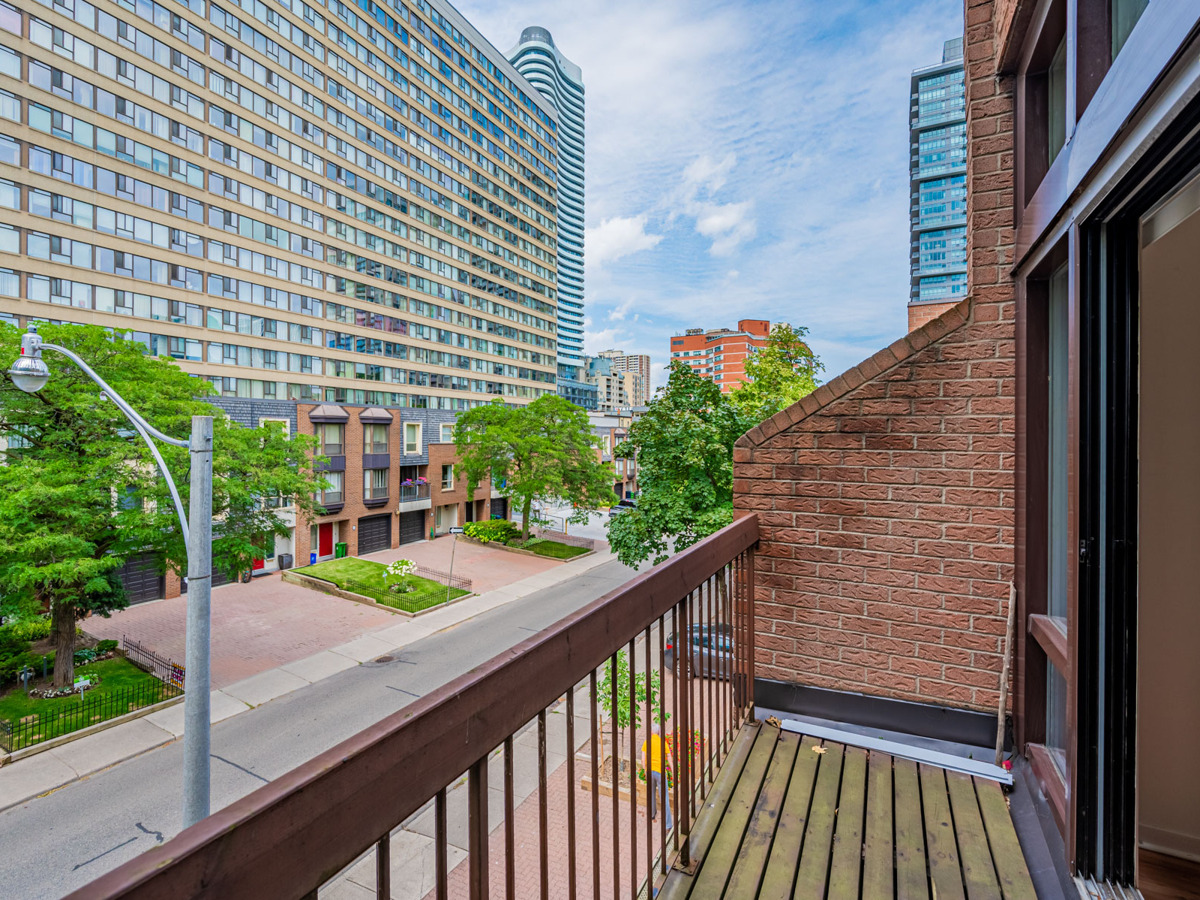 49 Granby Street view of streets from terrace 17 View of Toronto streets from 49 Granby St terrace.