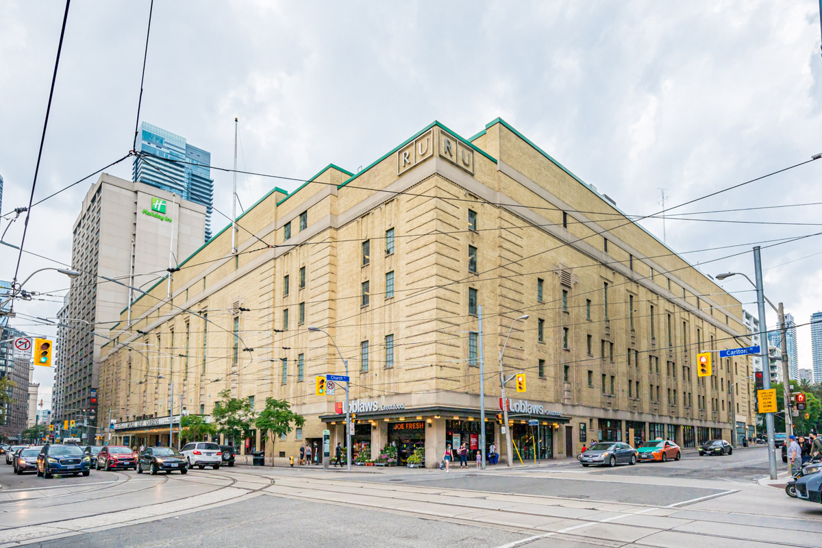 Maple Leaf Gardens on Carlton and Church St 25 Intersection of Carlton and Church St in Toronto.
