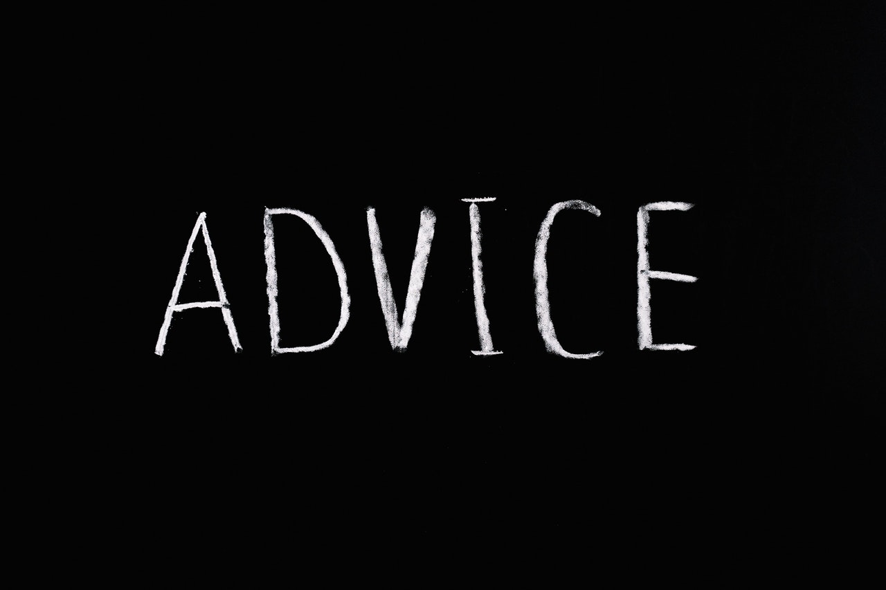 Word “Advice” on black background to show buying tips in February 2022.