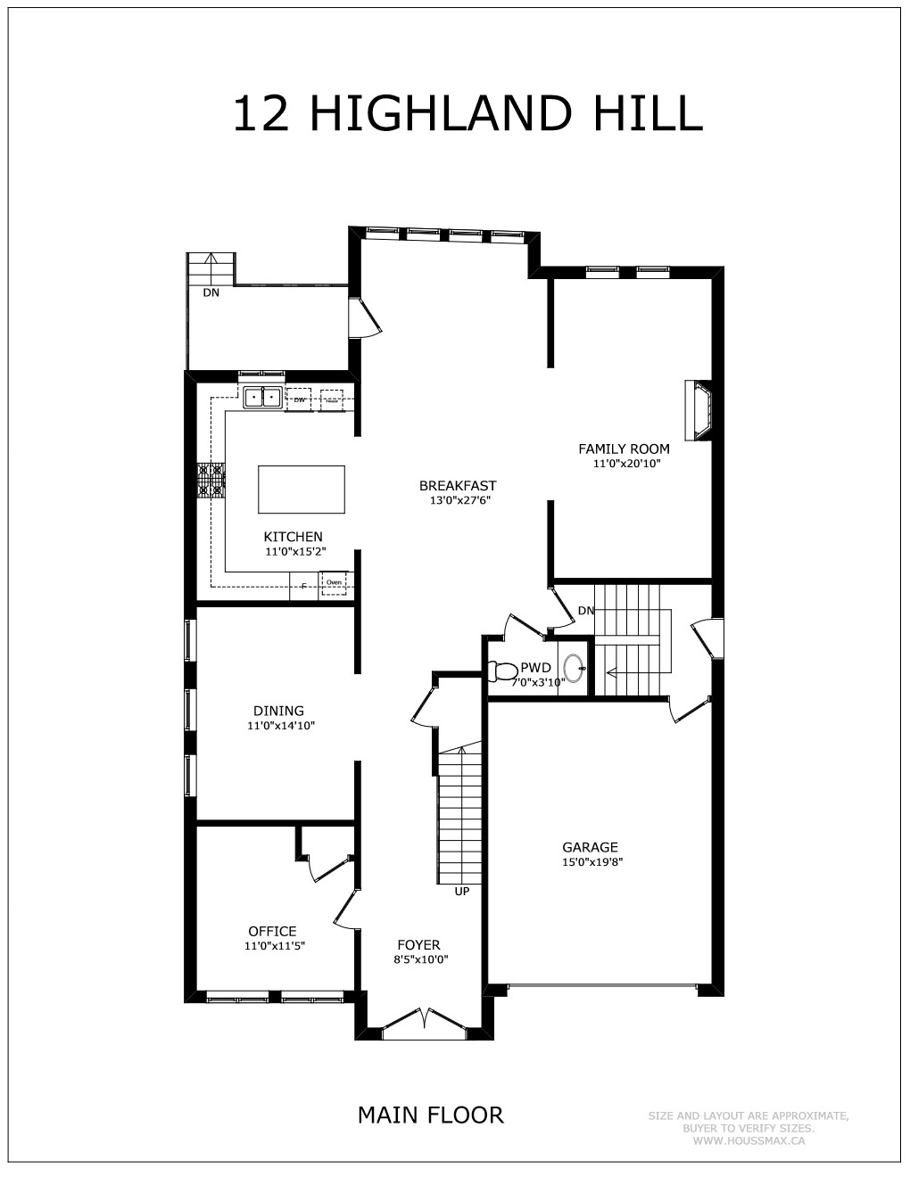 2 Highland Hill Floor Plan - Main Floor