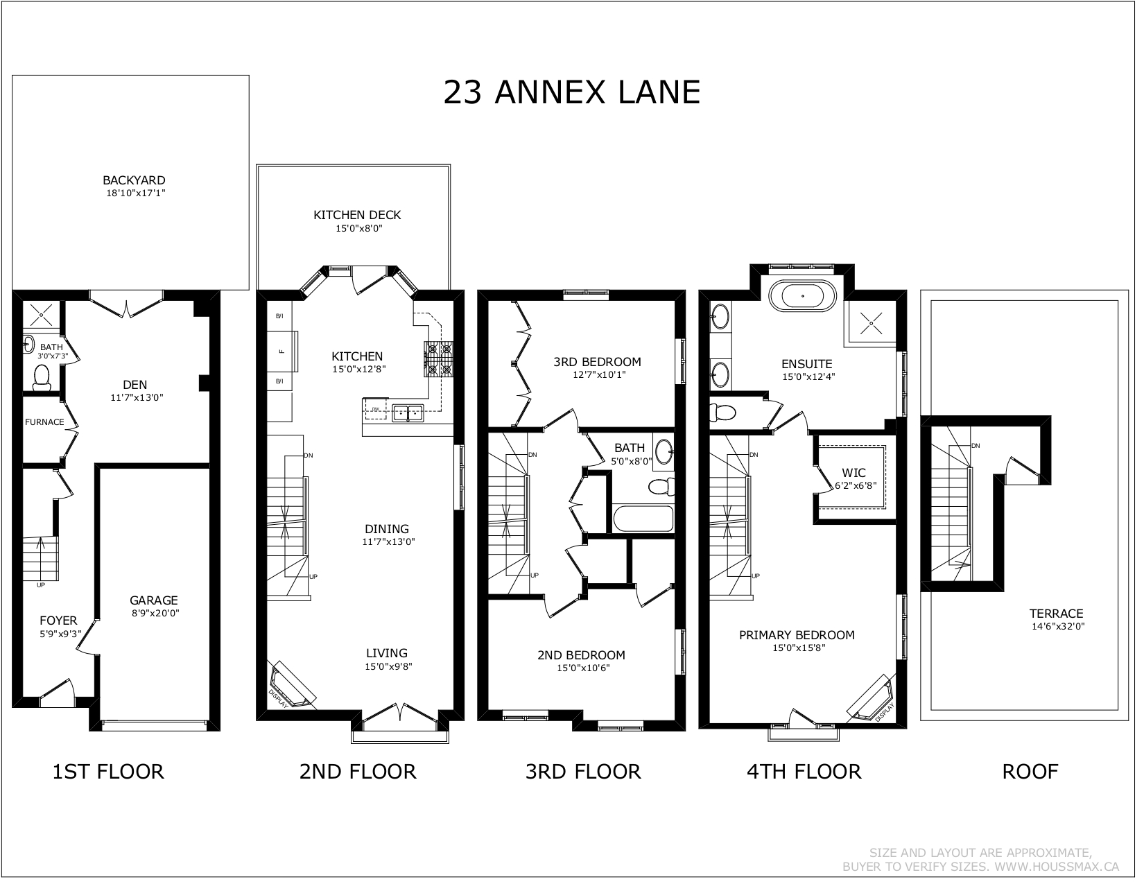 Floor plans for 23 Annex Lane.