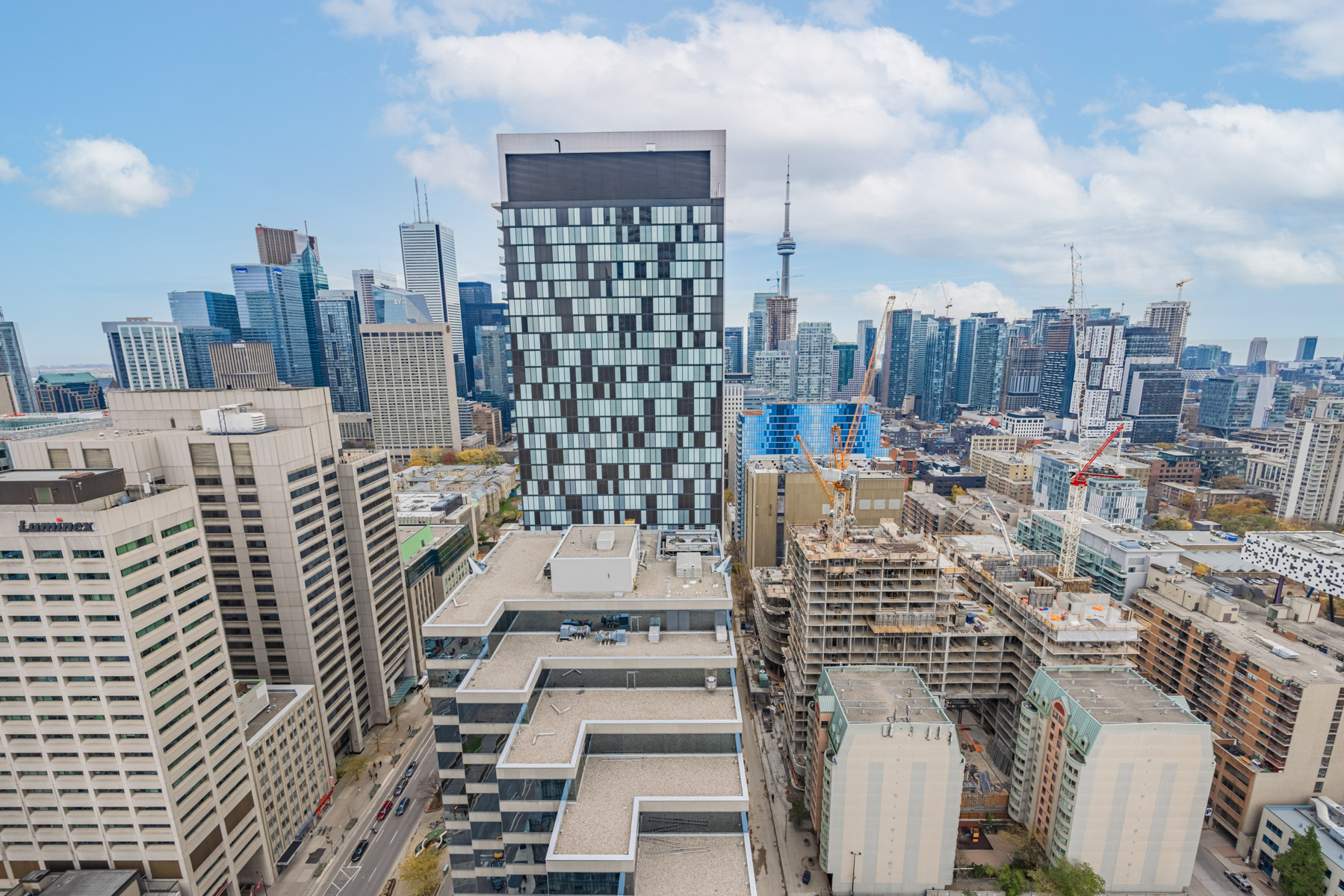 View of CN Tower, OCAD and other buildings from 488 University Ave Unit 2710.