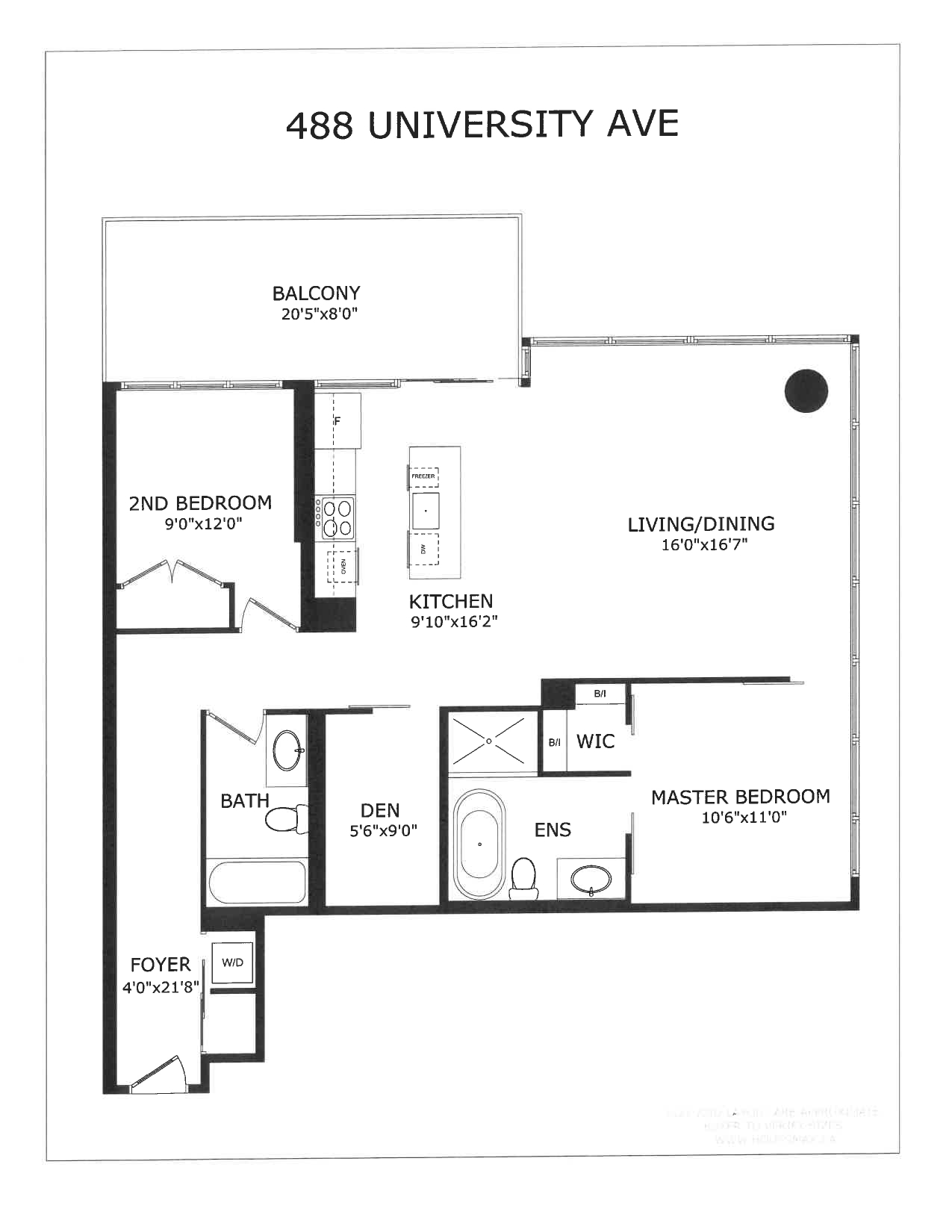 488 University Ave Unit 2710 Floor Plans