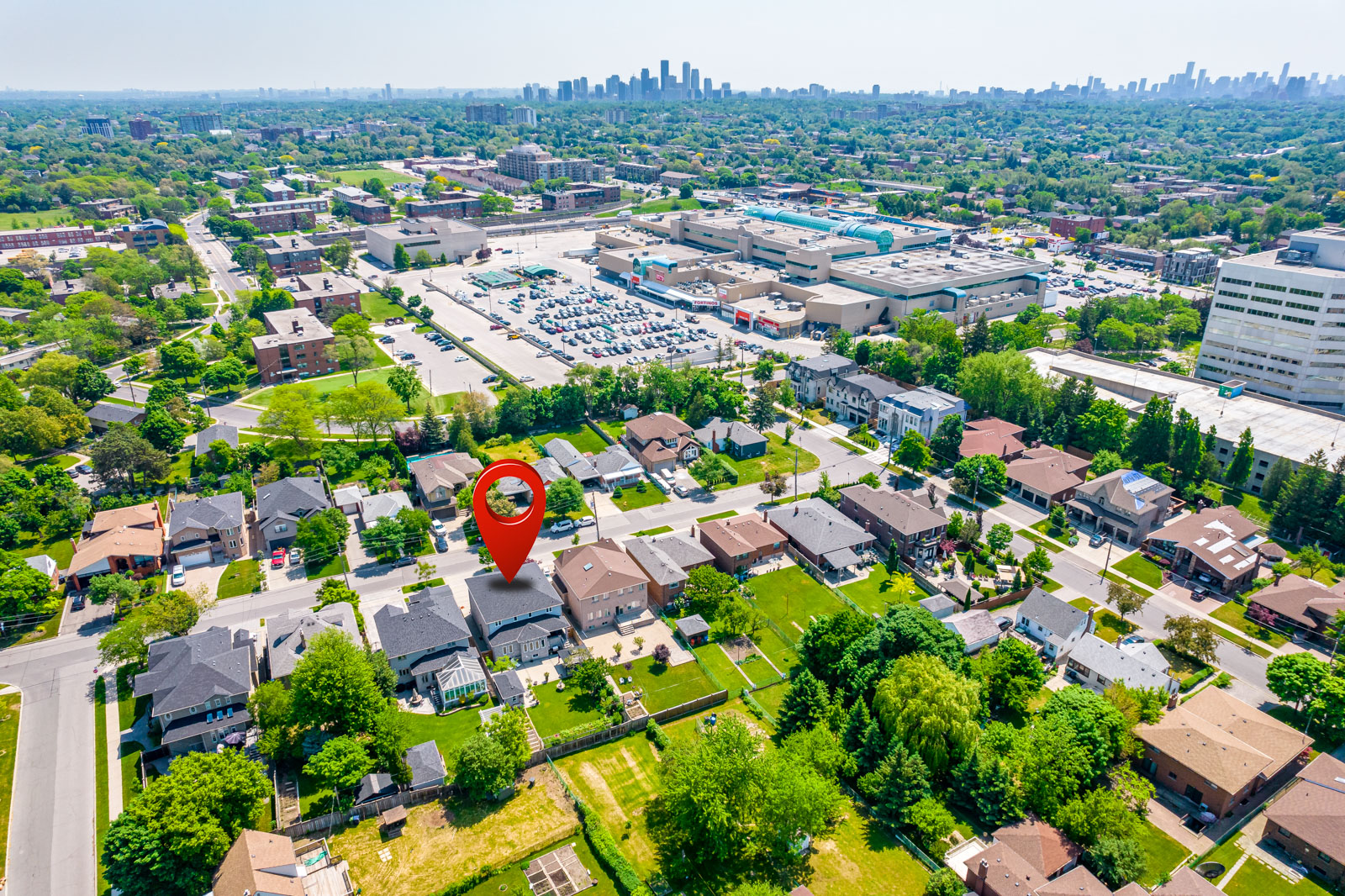 Aerial photo of The 6ix's North York neighbourhood.
