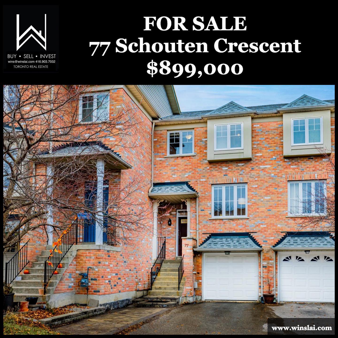 For sale flyer for 77 Schouten Cres showing desire for homes in 2023. 
